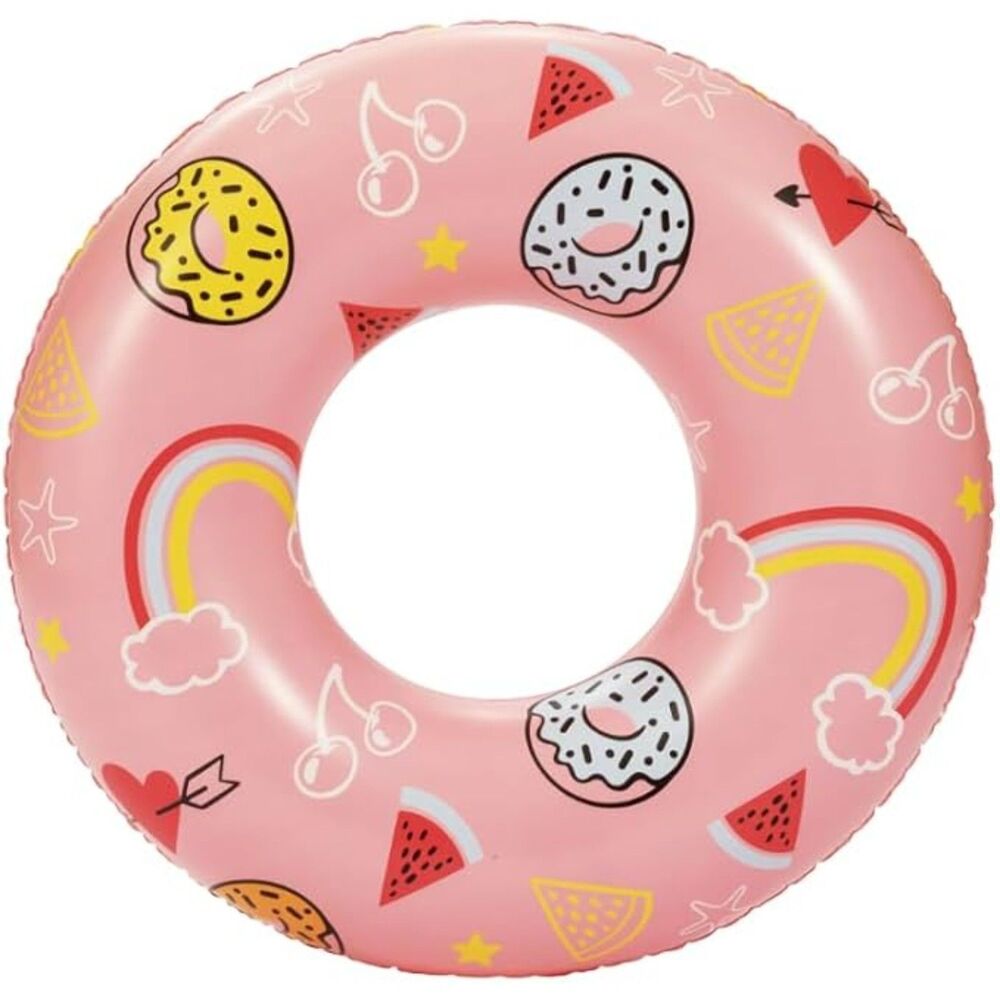 Bluescape Pink Sweets Inflatable Swim Tube Pool Float For Ages 9+ NEW